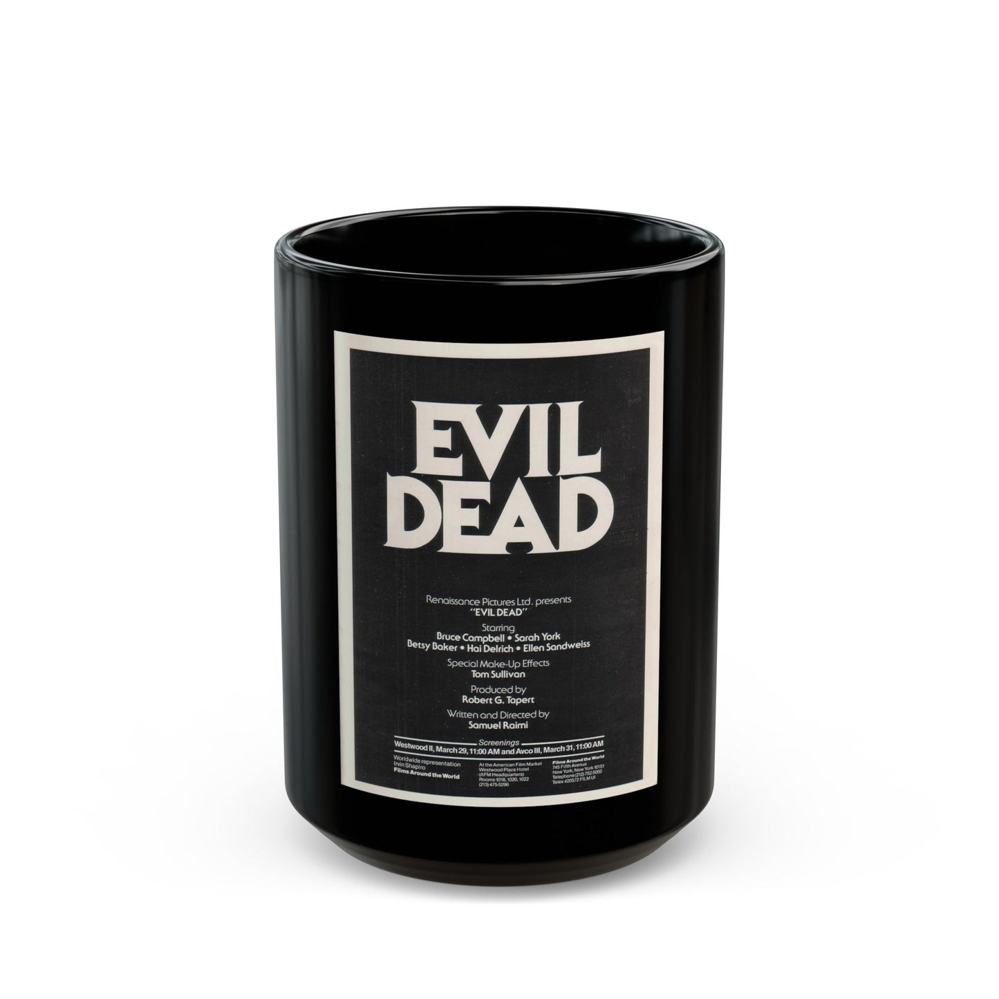 EVIL DEAD (3) 1981 Movie Poster - Black Coffee Mug-15oz-The Sticker Space