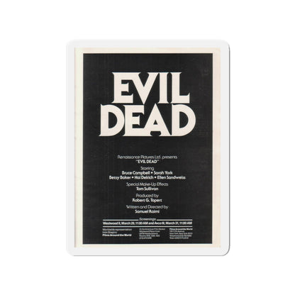 EVIL DEAD (3) 1981 Movie Poster - Die-Cut Magnet-3" x 3"-The Sticker Space