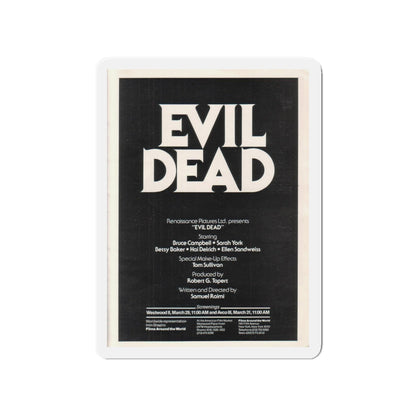 EVIL DEAD (3) 1981 Movie Poster - Die-Cut Magnet-4" x 4"-The Sticker Space