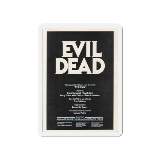 EVIL DEAD (3) 1981 Movie Poster - Die-Cut Magnet-6 × 6"-The Sticker Space