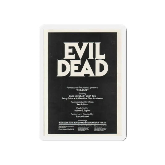 EVIL DEAD (3) 1981 Movie Poster - Refrigerator Magnet 6 Inch - The Sticker Space