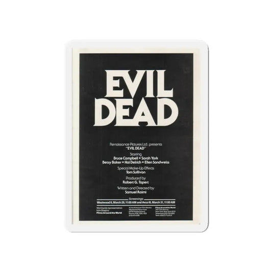 EVIL DEAD (3) 1981 Movie Poster - Refrigerator Magnet 6 Inch - The Sticker Space