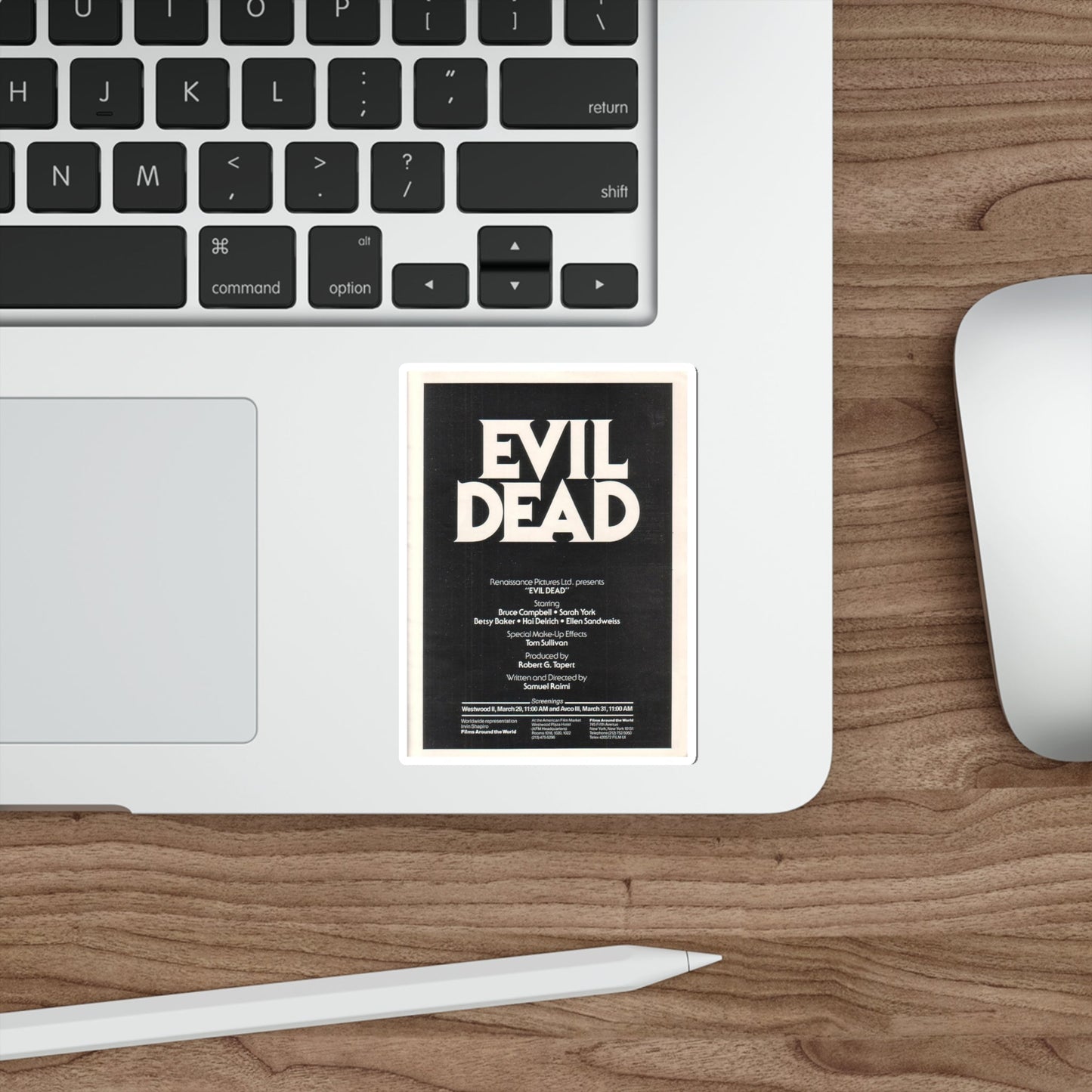 EVIL DEAD (3) 1981 Movie Poster STICKER Vinyl Die-Cut Decal-The Sticker Space