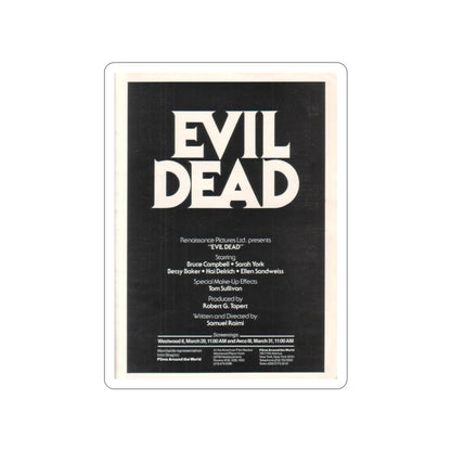 EVIL DEAD (3) 1981 Movie Poster STICKER Vinyl Die-Cut Decal-2 Inch-The Sticker Space