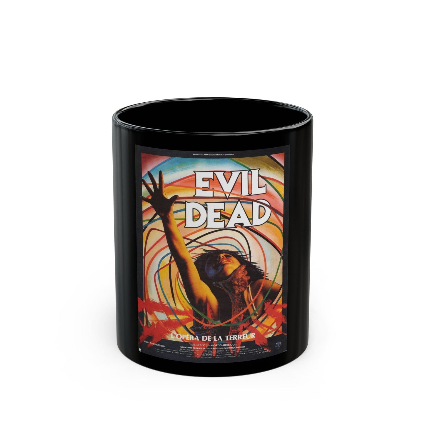 EVIL DEAD (FRENCH) 1981 Movie Poster - Black Coffee Mug-11oz-The Sticker Space