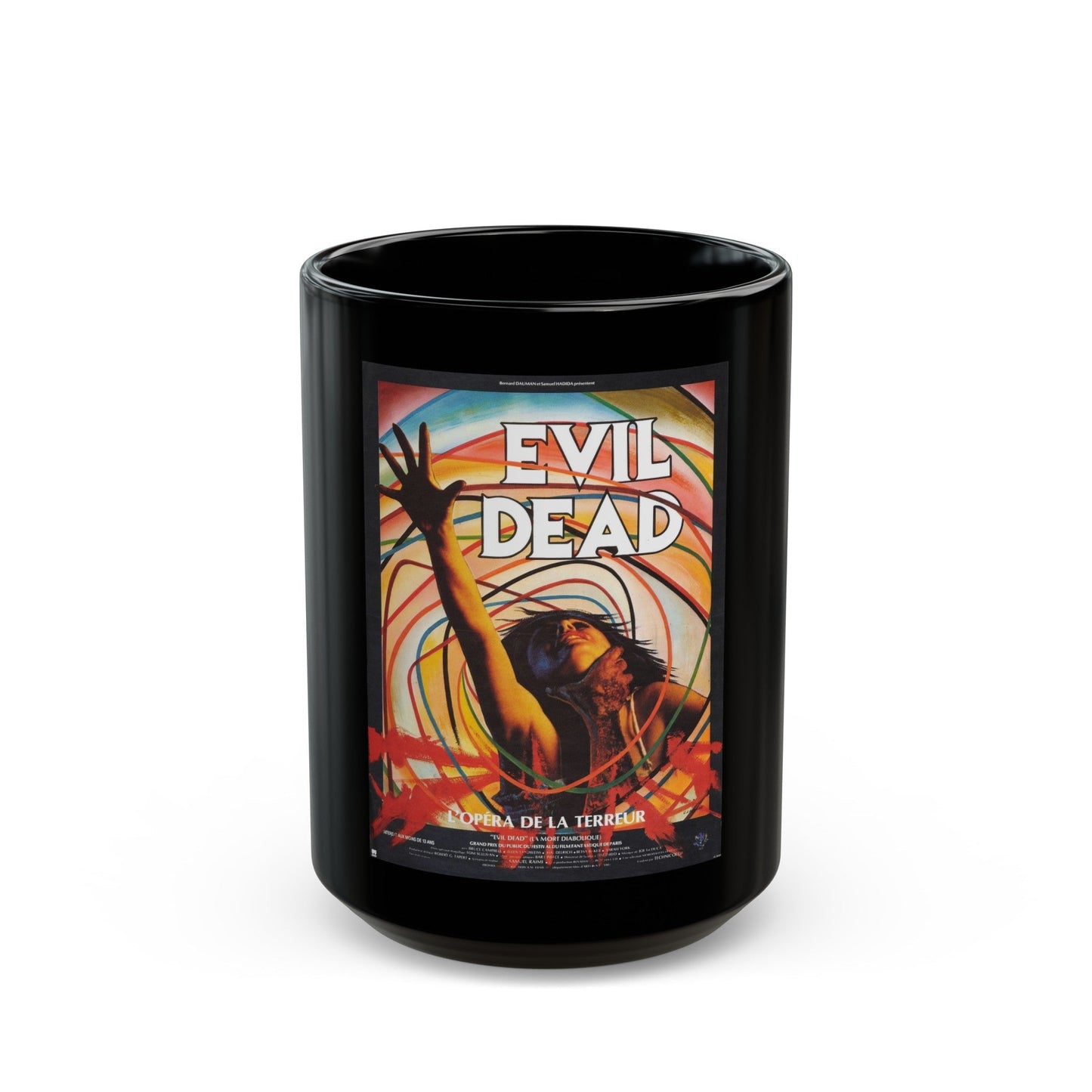 EVIL DEAD (FRENCH) 1981 Movie Poster - Black Coffee Mug-15oz-The Sticker Space