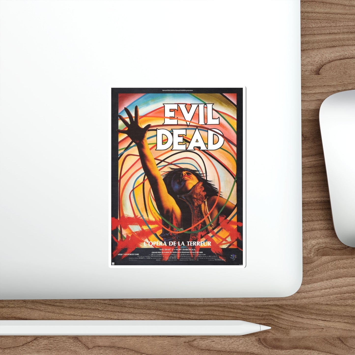 EVIL DEAD (FRENCH) 1981 Movie Poster STICKER Vinyl Die-Cut Decal-The Sticker Space