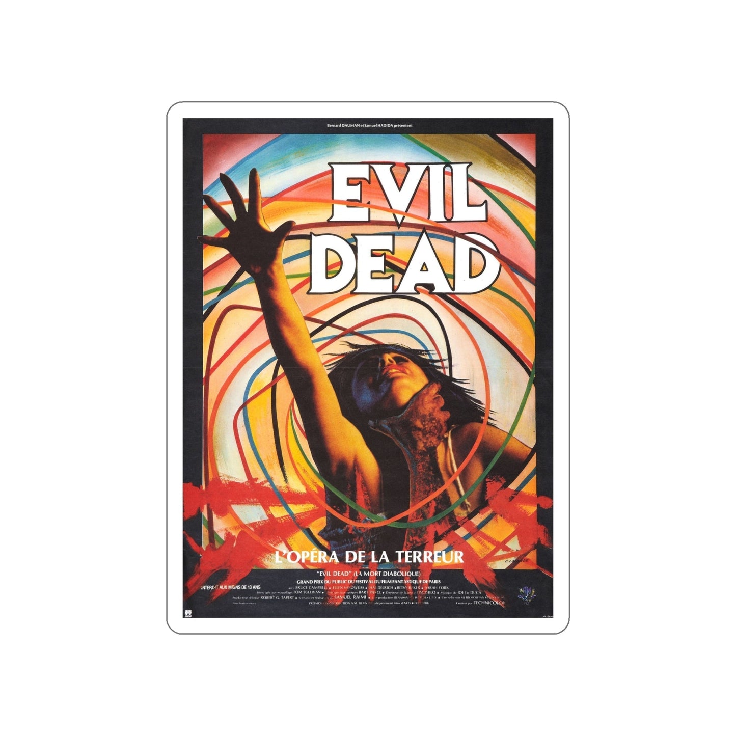 EVIL DEAD (FRENCH) 1981 Movie Poster STICKER Vinyl Die-Cut Decal-6 Inch-The Sticker Space