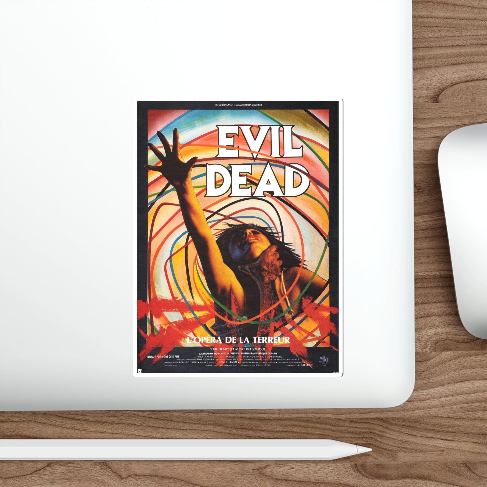 EVIL DEAD (FRENCH) 1981 Movie Poster STICKER Vinyl Die-Cut Decal-The Sticker Space