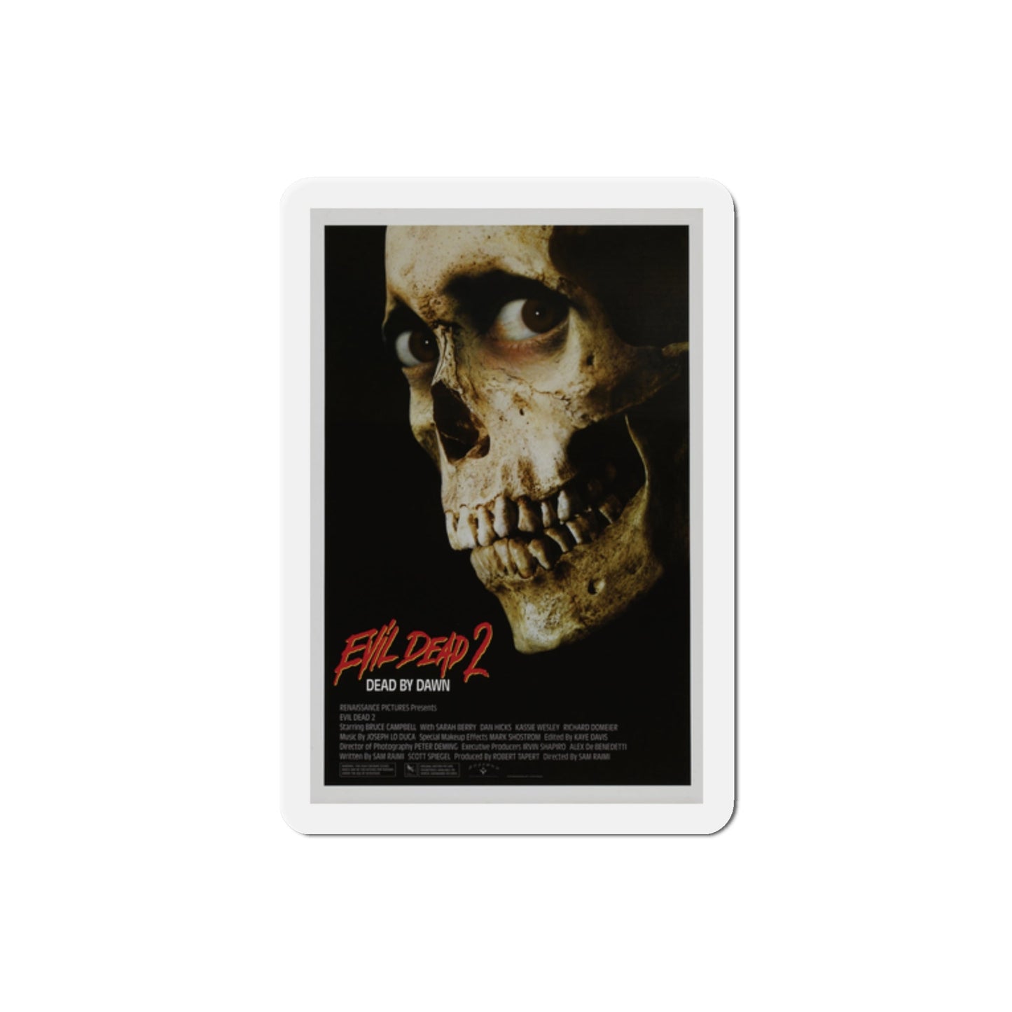 Evil Dead II 1987 Movie Poster Die-Cut Magnet-2" x 2"-The Sticker Space