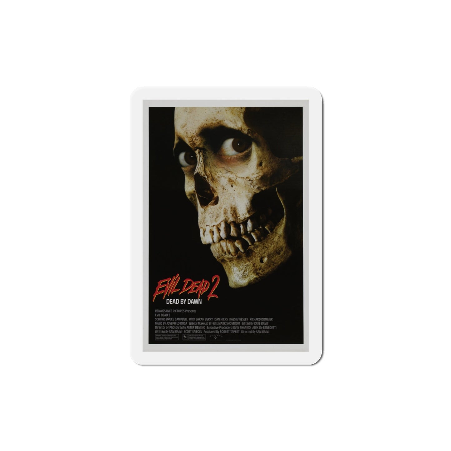 Evil Dead II 1987 Movie Poster Die-Cut Magnet-3" x 3"-The Sticker Space