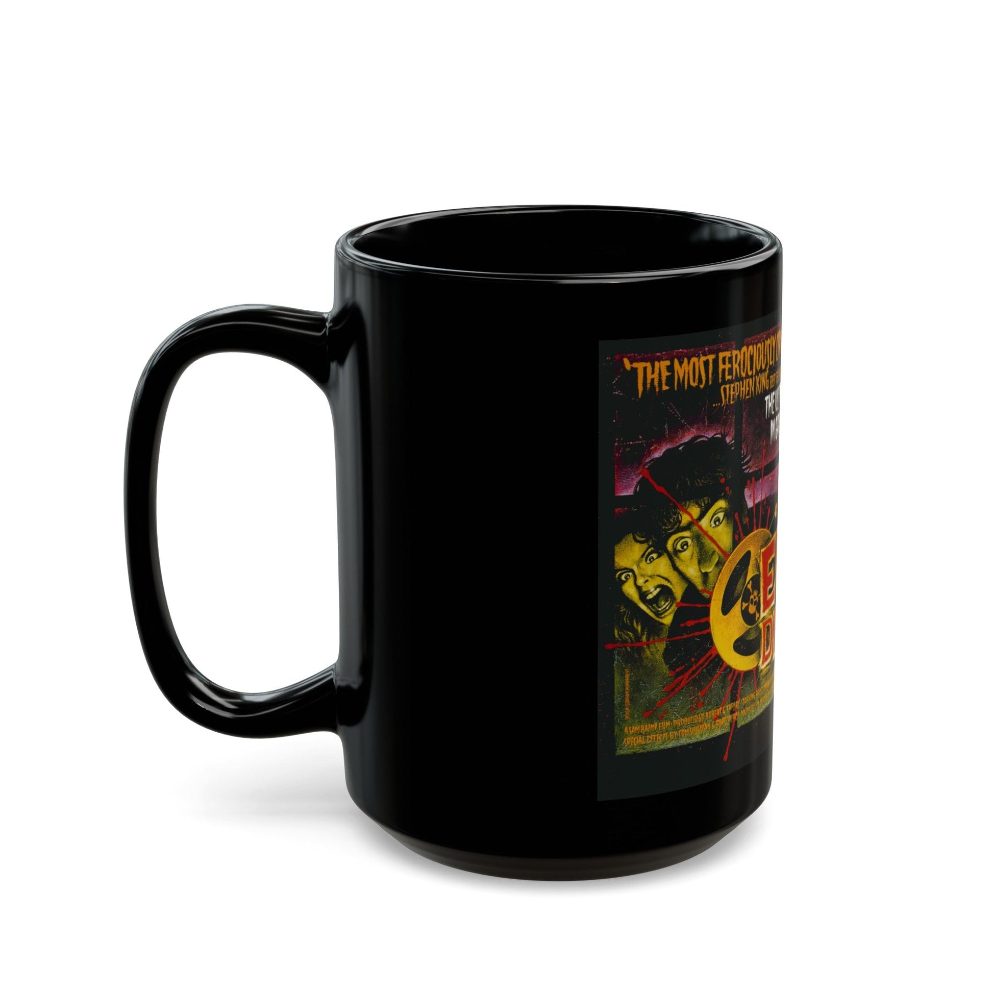 EVIL DEAD (VIDEORELEASE) 1981 Movie Poster - Black Coffee Mug-The Sticker Space