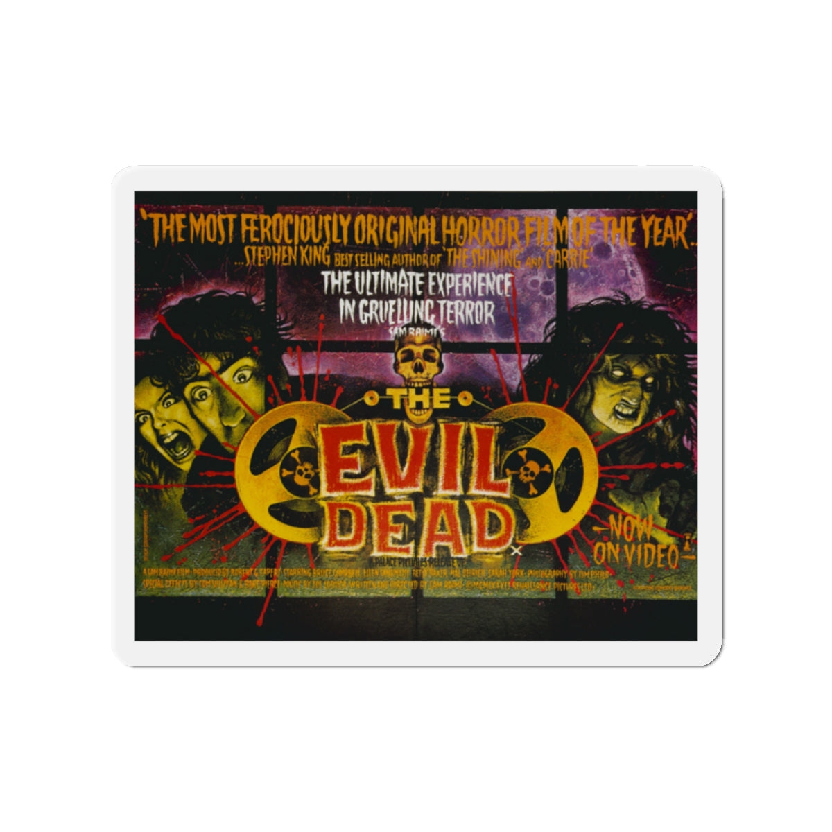 EVIL DEAD (VIDEORELEASE) 1981 Movie Poster - Die-Cut Magnet-2" x 2"-The Sticker Space