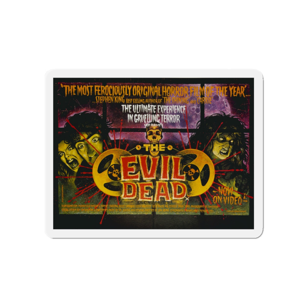 EVIL DEAD (VIDEORELEASE) 1981 Movie Poster - Die-Cut Magnet-5" x 5"-The Sticker Space