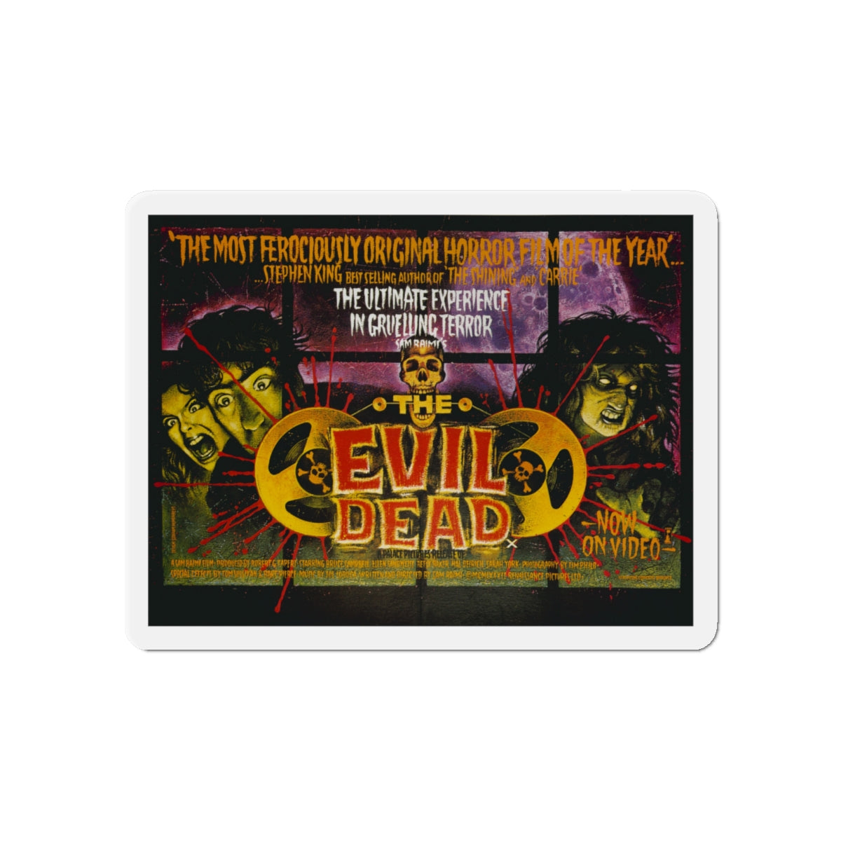 EVIL DEAD (VIDEORELEASE) 1981 Movie Poster - Die-Cut Magnet-6 × 6"-The Sticker Space