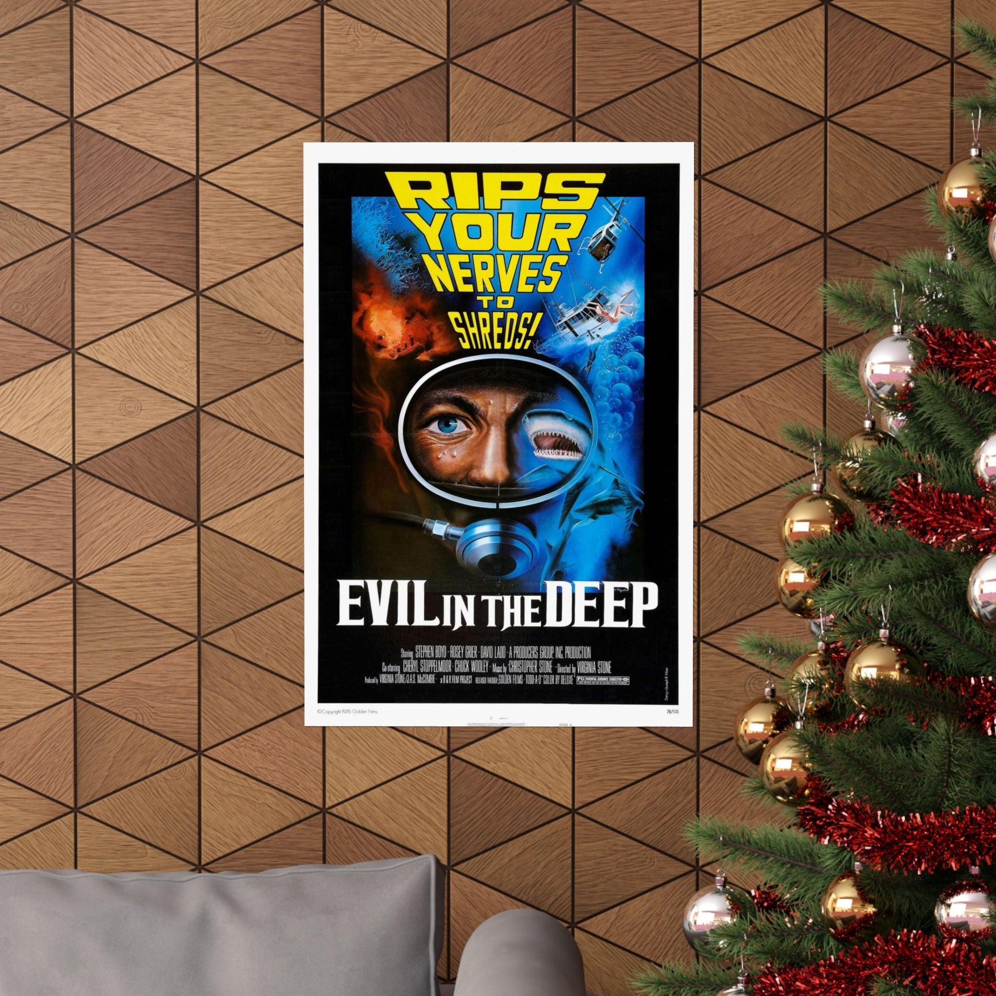 EVIL IN THE DEEP 1974 - Paper Movie Poster-The Sticker Space