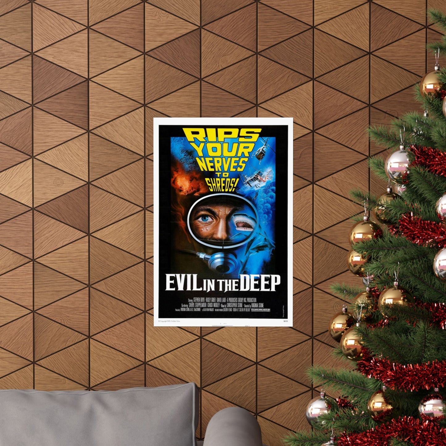 EVIL IN THE DEEP 1974 - Paper Movie Poster-The Sticker Space