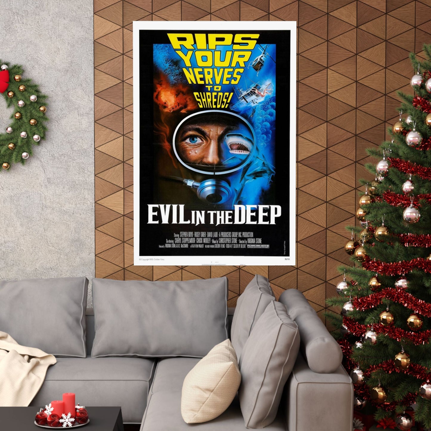 EVIL IN THE DEEP 1974 - Paper Movie Poster-The Sticker Space