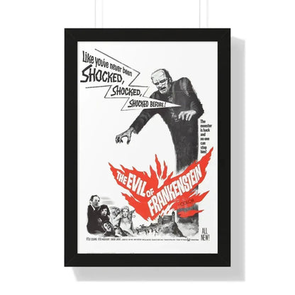 EVIL OF FRANKENSTEIN 1964 - Framed Movie Poster 16″ x 24″ Black - The Sticker Space
