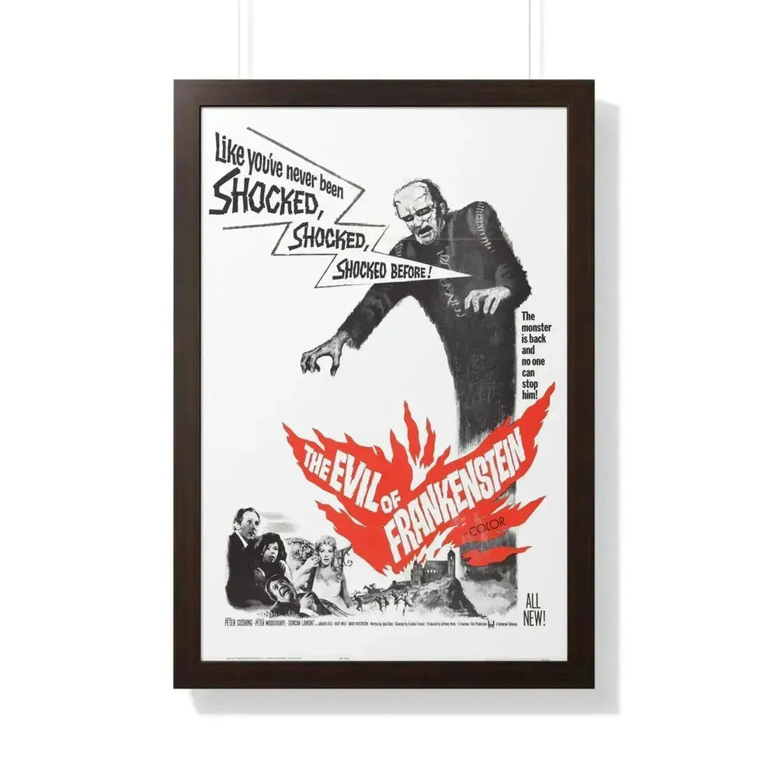 EVIL OF FRANKENSTEIN 1964 - Framed Movie Poster - The Sticker Space