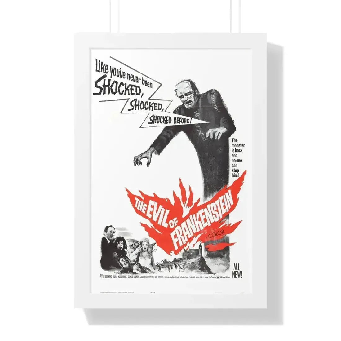 EVIL OF FRANKENSTEIN 1964 - Framed Movie Poster - The Sticker Space