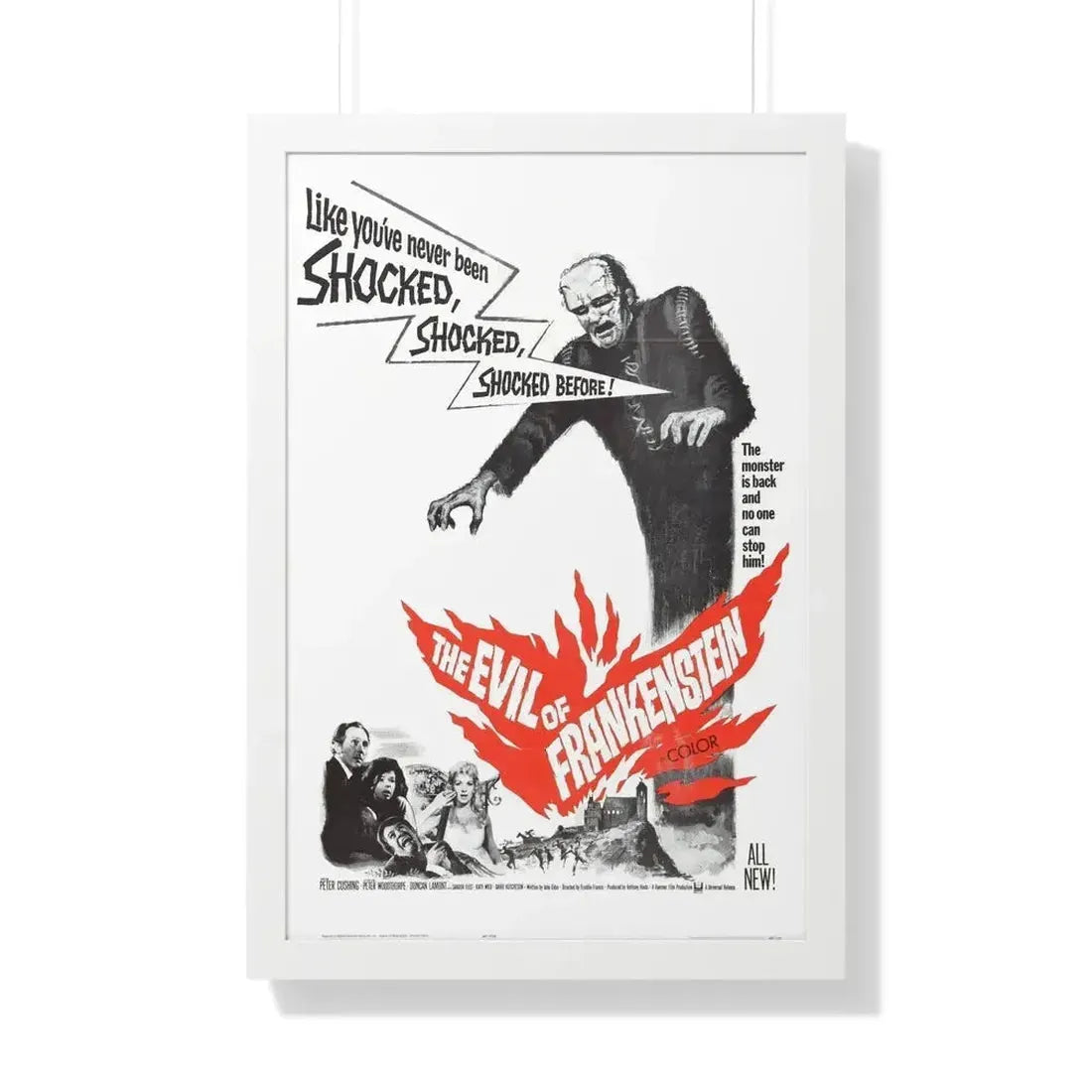 EVIL OF FRANKENSTEIN 1964 - Framed Movie Poster - The Sticker Space