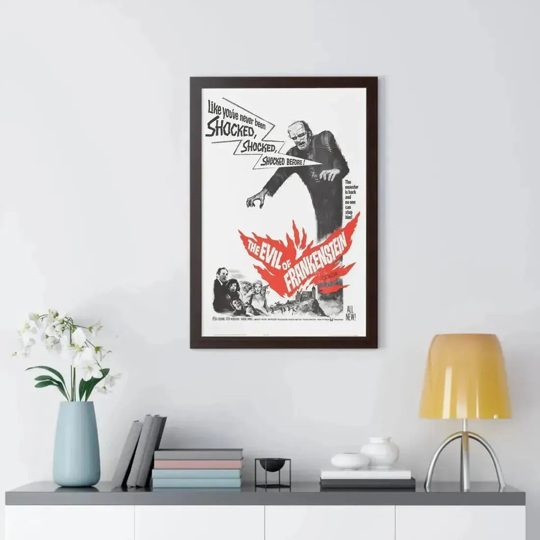 EVIL OF FRANKENSTEIN 1964 - Framed Movie Poster - The Sticker Space