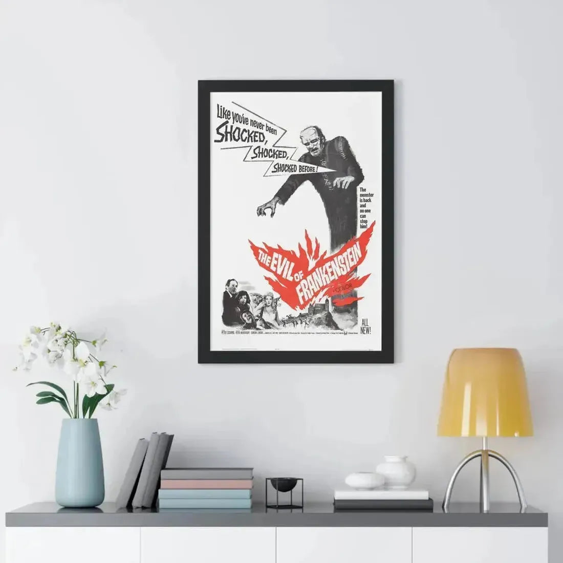 EVIL OF FRANKENSTEIN 1964 - Framed Movie Poster - The Sticker Space