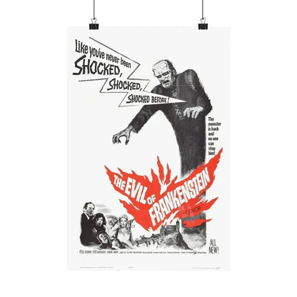 EVIL OF FRANKENSTEIN 1964 - Paper Movie Poster 12″ x 18″ Matte - The Sticker Space