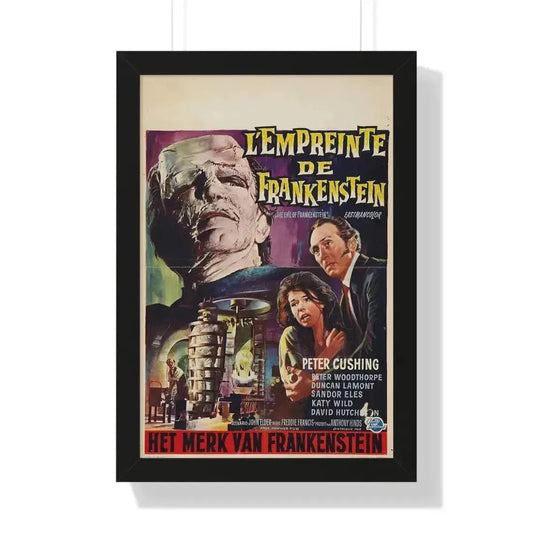 EVIL OF FRANKENSTEIN (BELGIAN) 1964 - Framed Movie Poster 16″ x 24″ Black - The Sticker Space