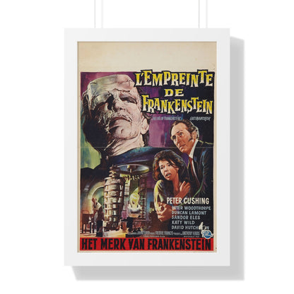 EVIL OF FRANKENSTEIN (BELGIAN) 1964 - Framed Movie Poster-16″ x 24″-The Sticker Space