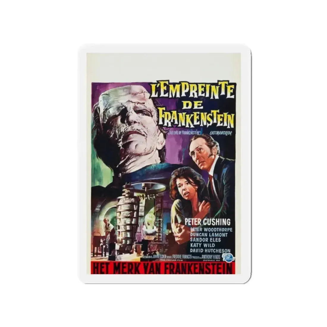 EVIL OF FRANKENSTEIN (BELGIAN) 1964 Movie Poster - Refrigerator Magnet - The Sticker Space