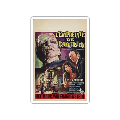 EVIL OF FRANKENSTEIN (BELGIAN) 1964 Movie Poster STICKER Vinyl Die-Cut Decal - The Sticker Space