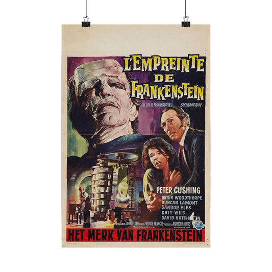 EVIL OF FRANKENSTEIN (BELGIAN) 1964 - Paper Movie Poster-12″ x 18″-The Sticker Space