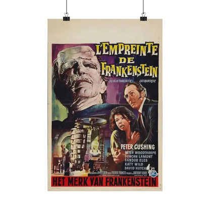 EVIL OF FRANKENSTEIN (BELGIAN) 1964 - Paper Movie Poster - The Sticker Space