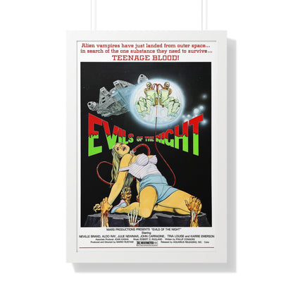 EVILS OF THE NIGHT 1985 - Framed Movie Poster-20" x 30"-The Sticker Space