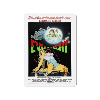 EVILS OF THE NIGHT 1985 Movie Poster - Refrigerator Magnet 2 Inch - The Sticker Space