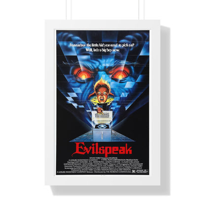 EVILSPEAK 1981 - Framed Movie Poster-16″ x 24″-The Sticker Space