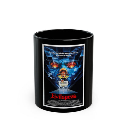 EVILSPEAK 1981 Movie Poster - Black Coffee Mug-11oz-The Sticker Space