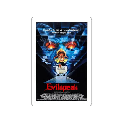 EVILSPEAK 1981 Movie Poster STICKER Vinyl Die-Cut Decal 4 Inch - The Sticker Space