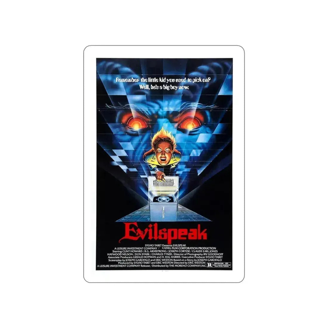 EVILSPEAK 1981 Movie Poster STICKER Vinyl Die-Cut Decal - The Sticker Space