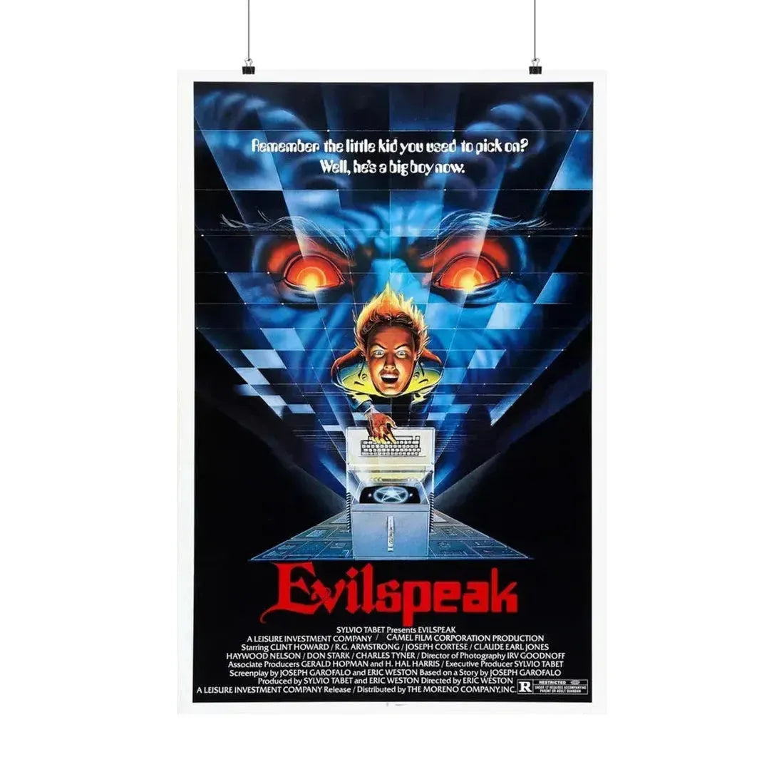 EVILSPEAK 1981 - Paper Movie Poster 24″ x 36″ Matte - The Sticker Space