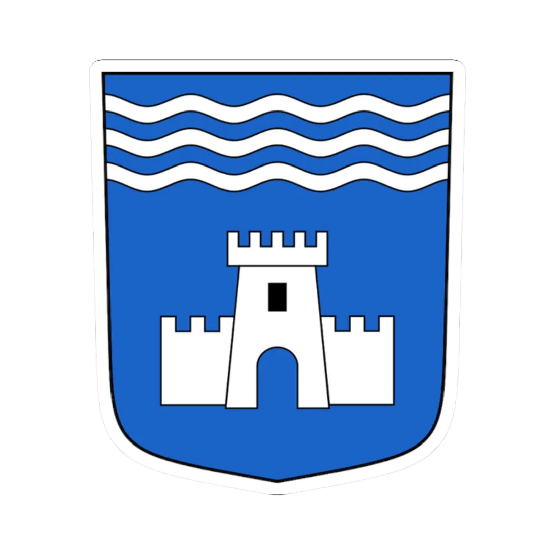Evionnaz-blazon (Switzerland) (Coat of Arms) STICKER Vinyl Kiss-Cut Decal 2 Inch White - The Sticker Space