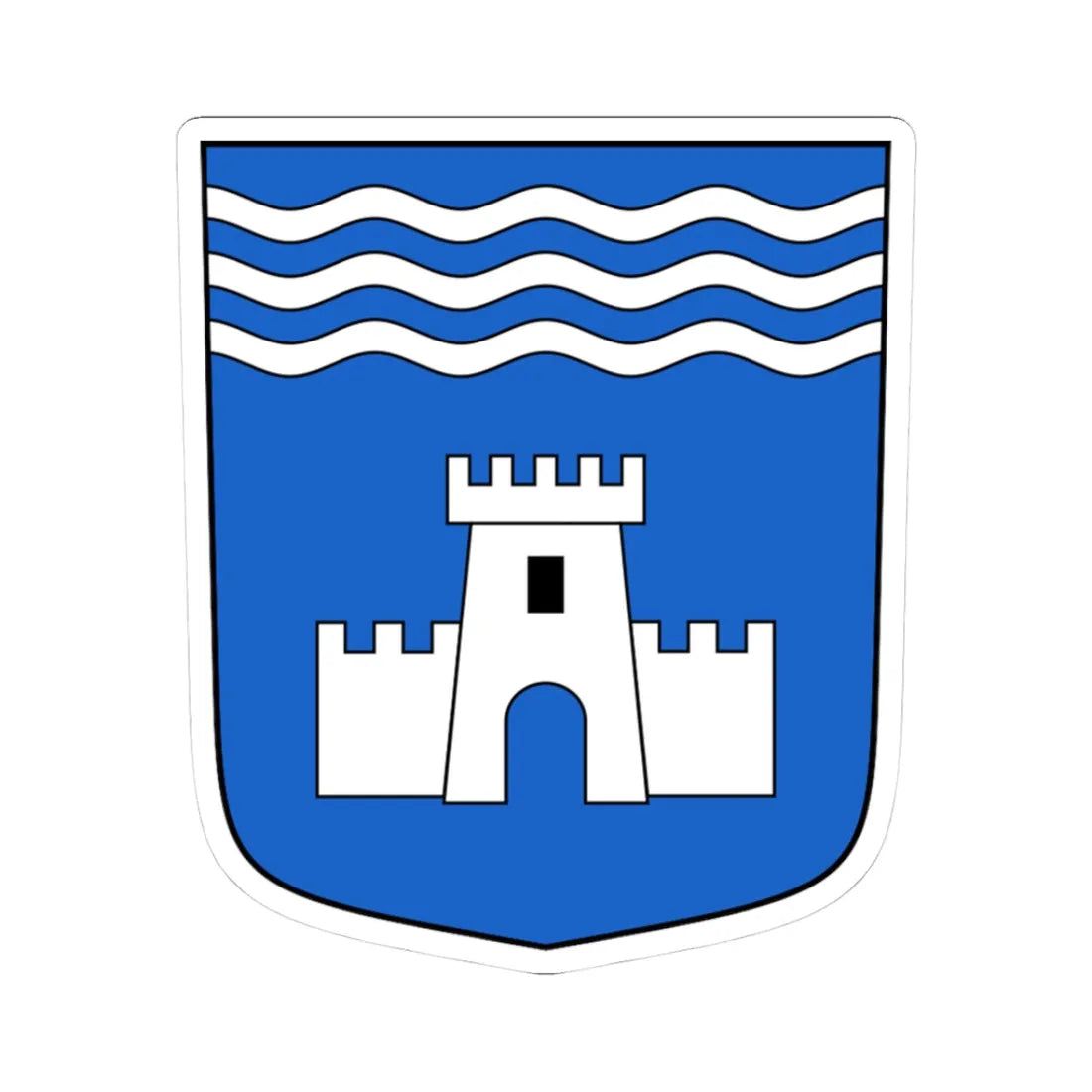 Evionnaz-blazon (Switzerland) (Coat of Arms) STICKER Vinyl Kiss-Cut Decal 3 Inch White - The Sticker Space