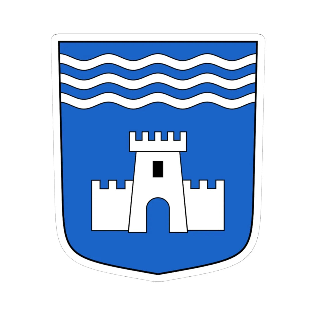 Evionnaz-blazon (Switzerland) (Coat of Arms) STICKER Vinyl Kiss-Cut Decal 4 Inch White - The Sticker Space