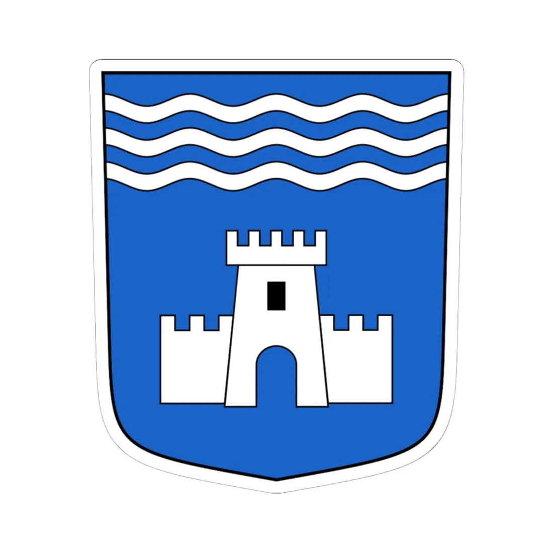 Evionnaz-blazon (Switzerland) (Coat of Arms) STICKER Vinyl Kiss-Cut Decal 6 Inch White - The Sticker Space