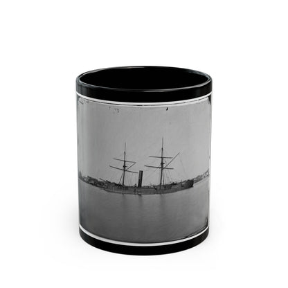 Ex-Confederate Iron-Clad Ram Stonewall At Anchor; Us Capitol In The Background (U.S. Civil War) Black Coffee Mug-11oz-The Sticker Space