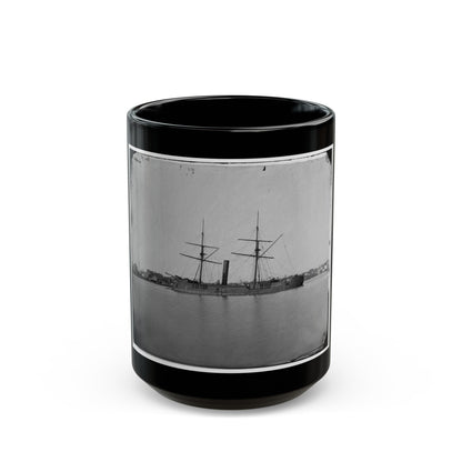 Ex-Confederate Iron-Clad Ram Stonewall At Anchor; Us Capitol In The Background (U.S. Civil War) Black Coffee Mug-15oz-The Sticker Space