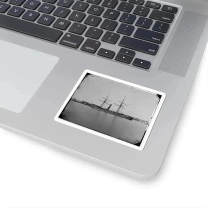 Ex-Confederate Iron-Clad Ram Stonewall at Anchor; Us Capitol in the Background (U.S. Civil War) STICKER Vinyl Kiss-Cut Decal - The Sticker Space