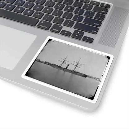 Ex-Confederate Iron-Clad Ram Stonewall at Anchor; Us Capitol in the Background (U.S. Civil War) STICKER Vinyl Kiss-Cut Decal - The Sticker Space